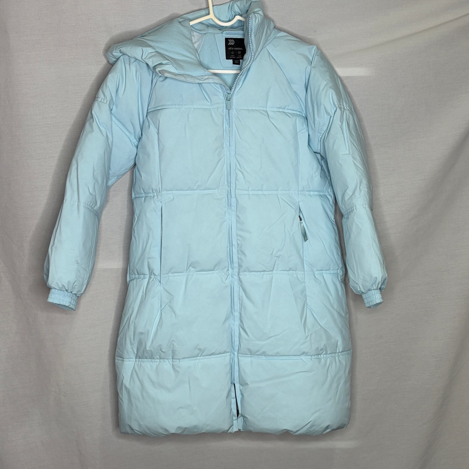 All In Motion Girls Blue Puffer Coat Size L (10/12)